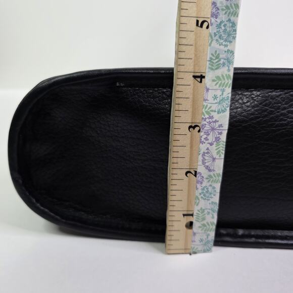 Brighton Vintage Leather 3D Hearts Black Brown Shoulder Bag double handle Zip - Picture 13 of 13